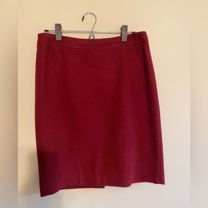 J. Crew Wool Pencil Skirt - Wine Color, Size 6